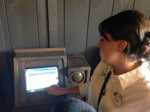 A kiosk in the Magic Kingdom